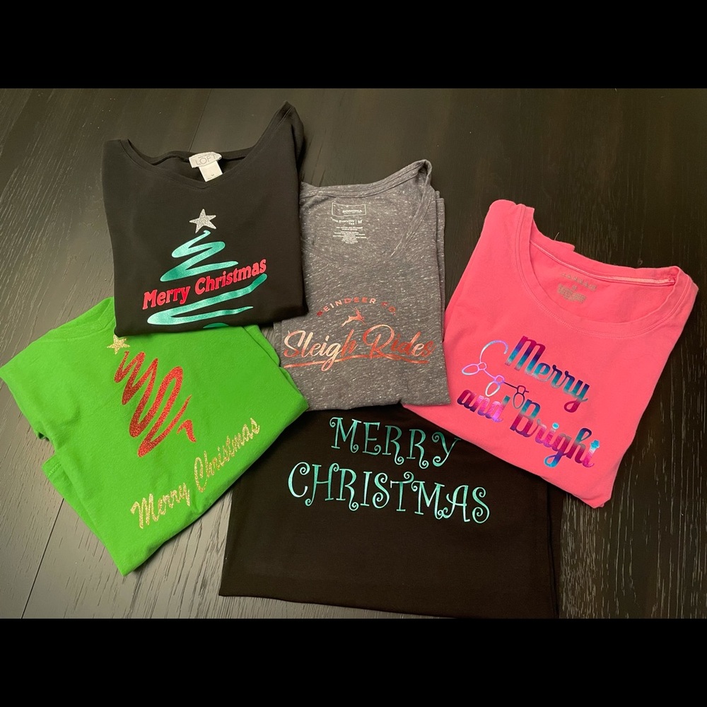 Holiday shirts ladies medium
